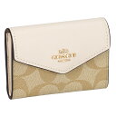 コーチ ファクトリー COACH FACTORY アウトレット カードケース 名刺入れ CH202 IMDQC シグネチャー フラップ レディース ライトカーキ...