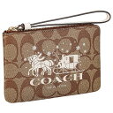 コーチファクトリー COACH FACTORY アウトレット ポーチ ワンマイルポーチ リストレット マルチケース CN755 IMDJ8 レディース カーキベージュ+チョークホワイト