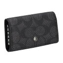 コーチファクトリー COACH FACTORY アウトレット キーケース キーリング CAR00 QBMI5 5連キーケース メンズ レディース ブラック+グレー