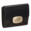 コーチ ファクトリー アウトレット COACH FACTORY エライザ スモール ウォレット 財布 二つ折り財布 折りたたみ財布 小銭入れ付き CW801 IMXAQ レディース ブラック+ブラウン系