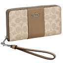 コーチファクトリー COACH FACTORY 財布 長財布 ラウンドファスナー長財布 小銭入れ付き CW947 SVPWH レディース ベージュ系