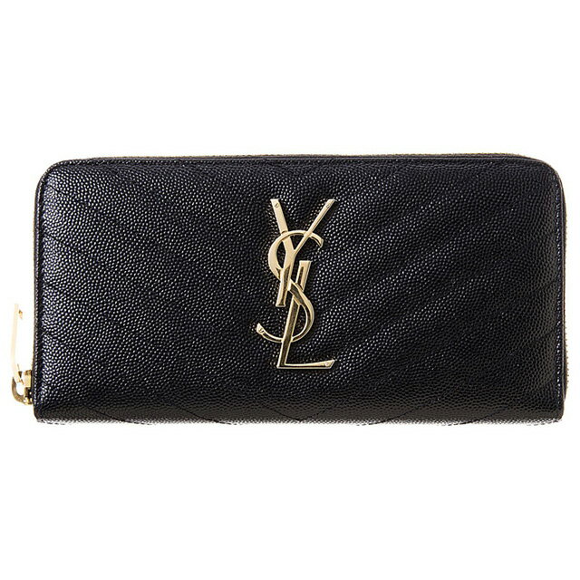 サンローランSAINTLAURENT358094BOW011000ラウンドファスナー式長財布モノグラム・サンローランフルジップウォレットブラック＋ゴールドサンローランパリ財布長財布ラウンドファスナーイブサンローランモノグラムレディース本革ブランド革黒ブラック