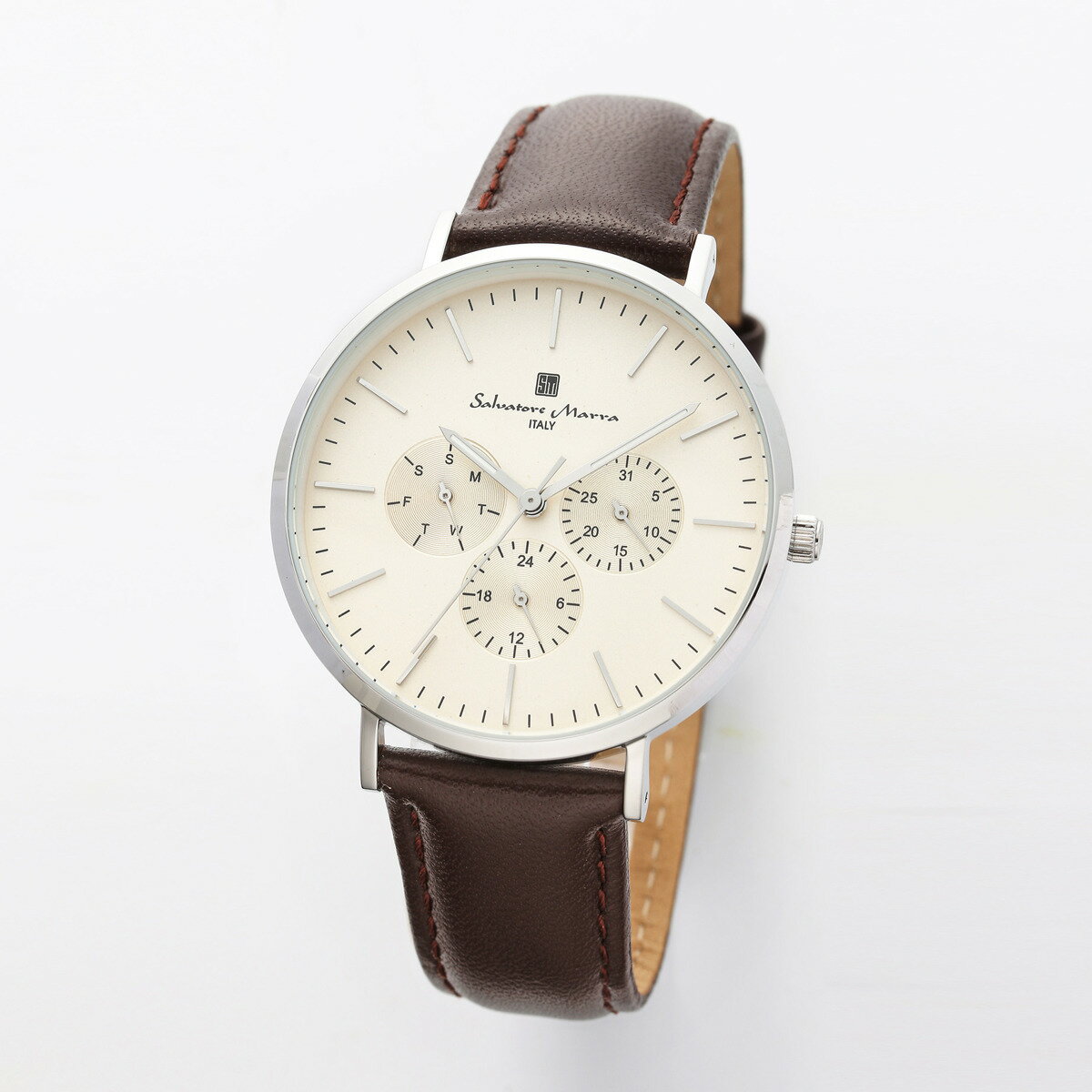 サルバトーレマーラ Salavatore Marra 腕時計 SM22102-SSCM クオーツ 腕時計 メンズ レディース レザーベルト アナログ表示 日常生活防水 男女兼用 時計