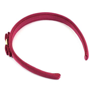 Salvatore Ferragamo サルヴァトーレフェラガモ ヘアアクセサリー VARA 340086 658361 ヴァラ・リボン カチューシャ ヘアバンド SANGRIA/ORO ダークピンク/ゴールド