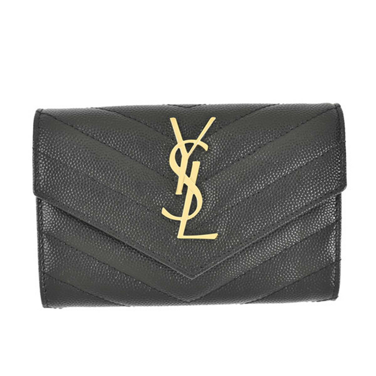 サンローラン SAINT LAURENT カードケース 名刺入れ 414404 BOW01 1000 WALLET レディース ブラック