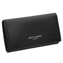 サンローラン SAINT LAURENT キーケース キーリング 4連キーフック 685557BTY0N 1000 メンズ ブラック 本革 レザー