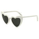 サンローラン SAINT LAURENT サングラス SL 181 LOULOU-003 アイウェア ハート型 グローバル レディース アイボリー グレー