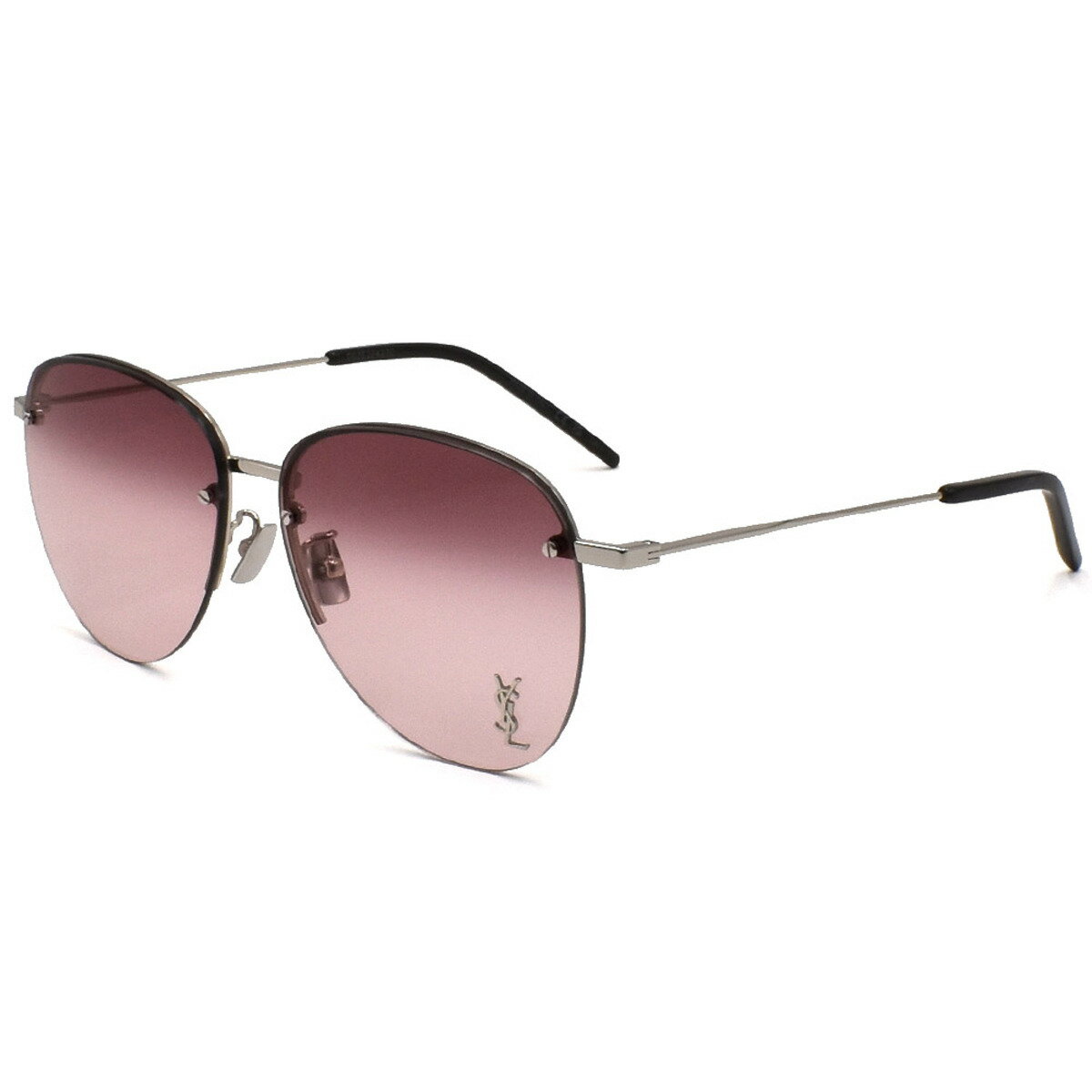 イヴサンローラン(サンローラン) Yves Saint Laurent サングラス アジアンフィット UVカット SL 328/K M 006 ティアドロップ型 メンズ レディース ユニセックス シルバー+レッドグラデーション