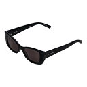 サンローラン SAINT LAURENT サングラス アイウェア UVカット キャットアイ SL 593-001 レディース ブラック+グレー
