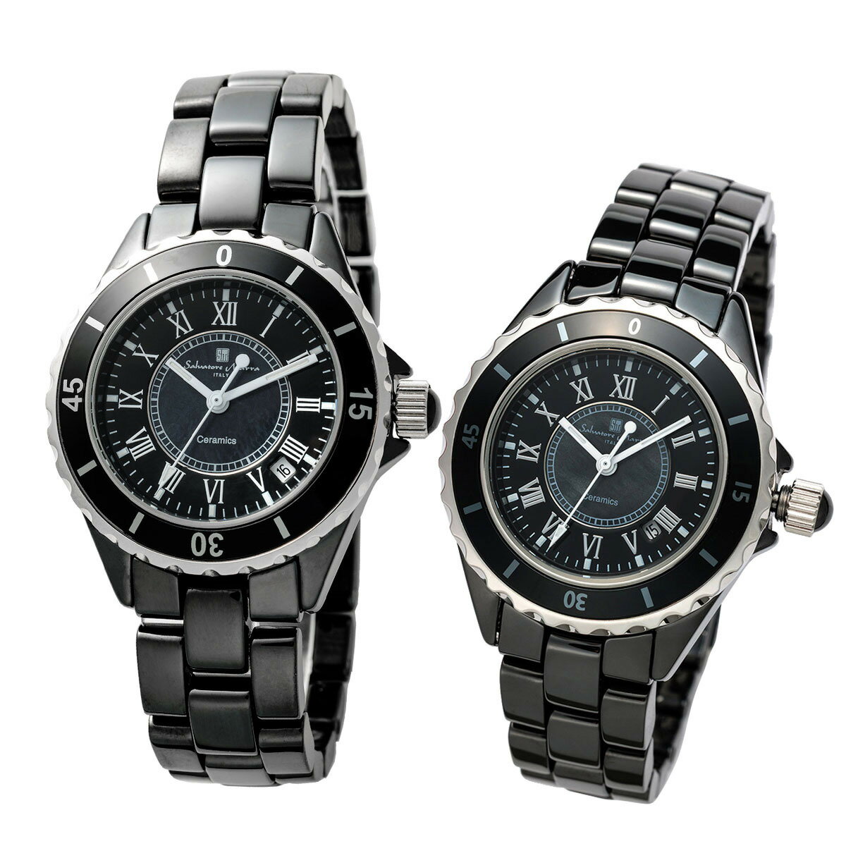 【ペアセット価格】サルバトーレマーラ Salvatore Marra 腕時計 2本セット SM23103 SM25151 BKR クオーツ メンズ レディース ペアウォッチ おそろい ギフト プレゼント
