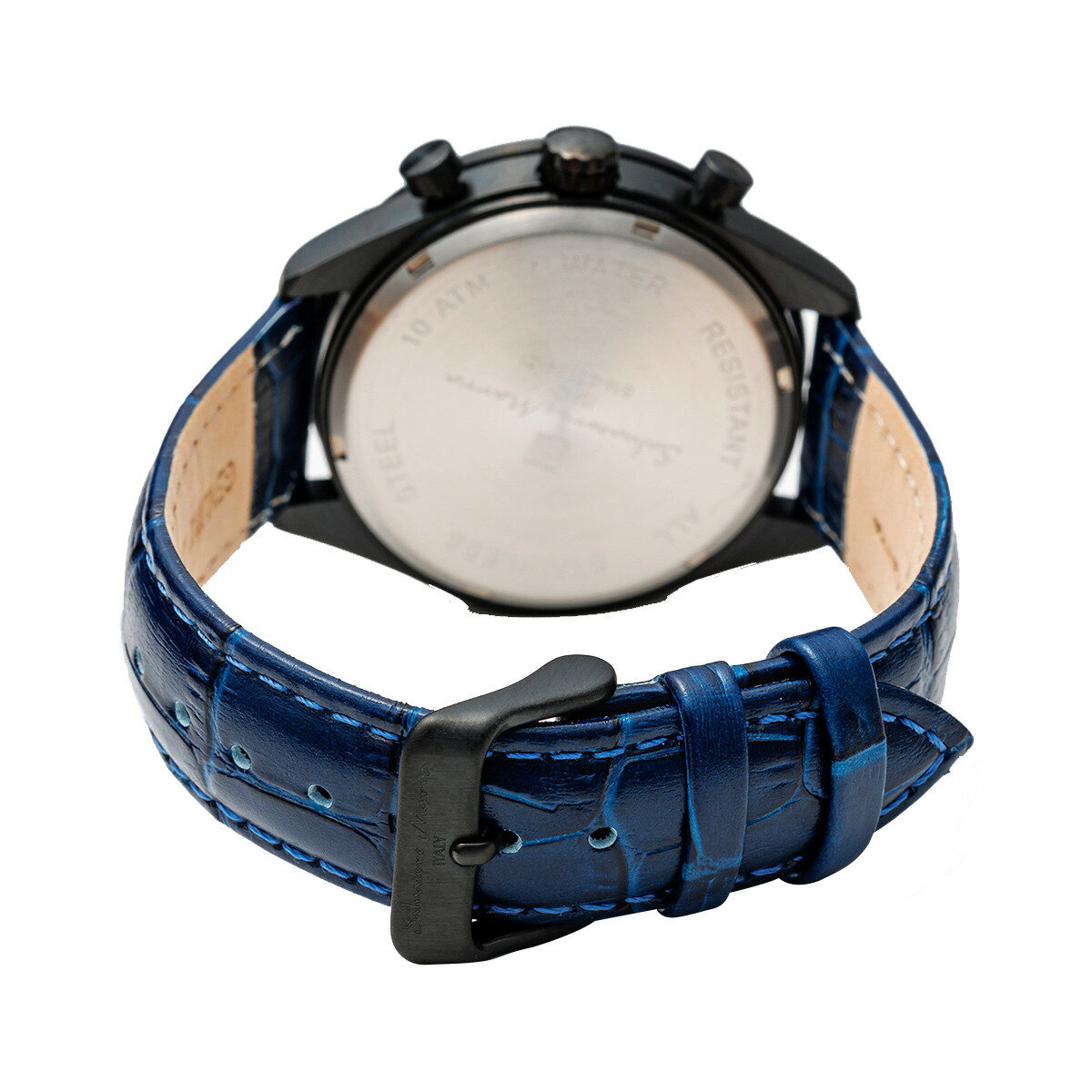 サルバトーレマーラ Salvatore Marra 腕時計 クオーツ SM23104 BKNV レザーベルト クロノグラフ ウォッチ アナログ表示 日常生活防水 紳士用 メンズ ネイビー 国内正規品