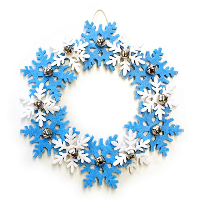 GTS スノーフレークリース ブルー GTS782 クリスマス 雪の結晶 飾り オーナメント リビング 寝室 クリスマスデコレーション 室内用 クリスマスプレゼ...