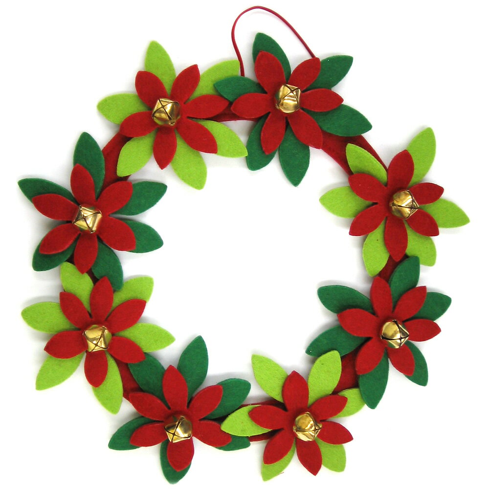 GTS フラワーリース グリーン GTS783 クリスマス ポインセチア 飾り オーナメント リビング 寝室 クリスマスデコレーション 室内用 クリスマスプレゼ...