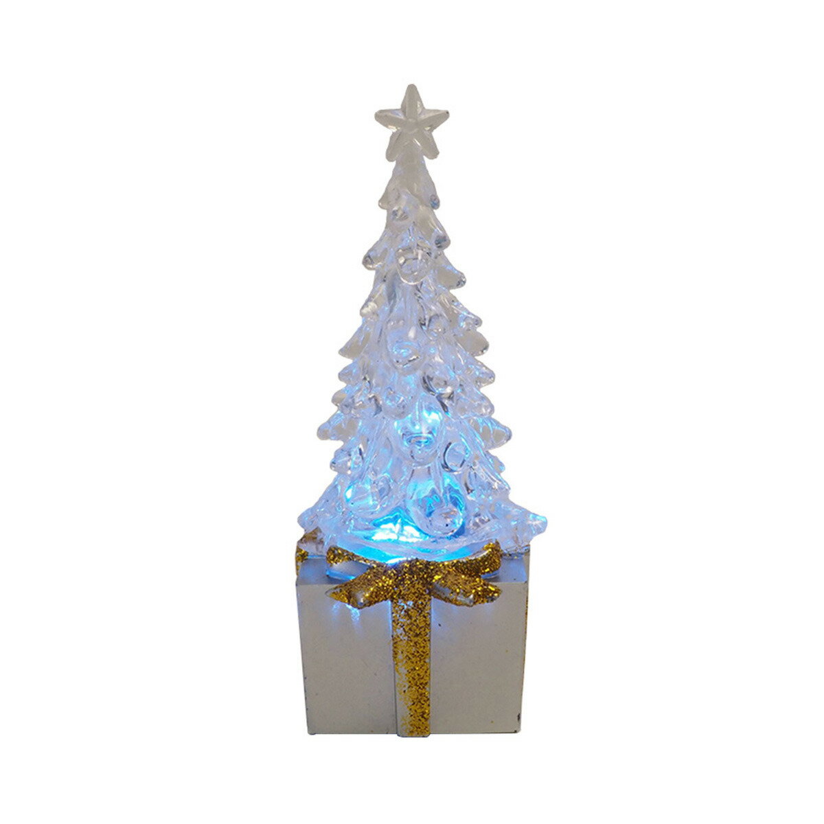ジーティーエス GTS クリスタルライト ツリーシルバー 置物 クリスマス雑貨 飾り LED FUX534SV クリスマスツリー インテリア クリスマス
