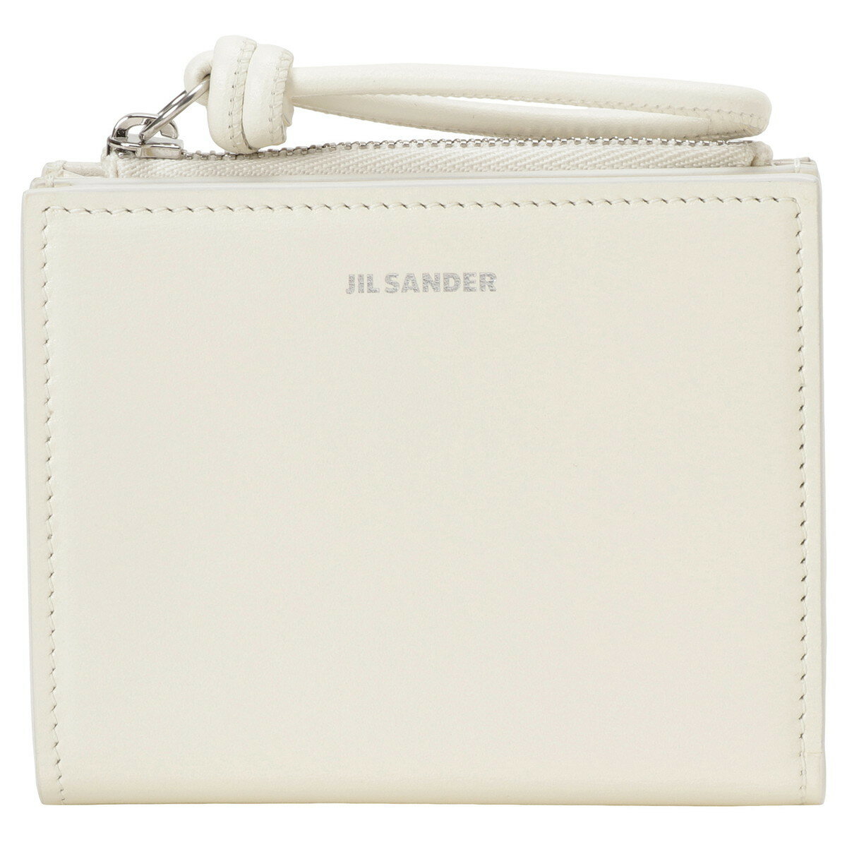 ジルサンダー Jil Sander 二つ折り財布 J07UI0016 P5244 106 MINI FRENCH WALLET GIRO 小銭入れ付き ミニ財布 レディース オフホワイト