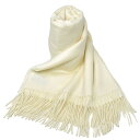 ジョンストンズ Johnstons マフラー WA000056SA0000 22 無地 カシミヤ ストール 大判 メンズ レディース WHITE ホワイト 白