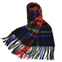 ジョンストンズ Johnstons マフラー WA000057KU0324 22 タータンチェック カシミヤ ストール メンズ レディース BLACK STEW...