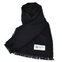 ジョンストンズ JOHNSTONS マフラー WD000446SA0900 22 無地 ウール ストール メンズ レディース BLACK ブラック 黒