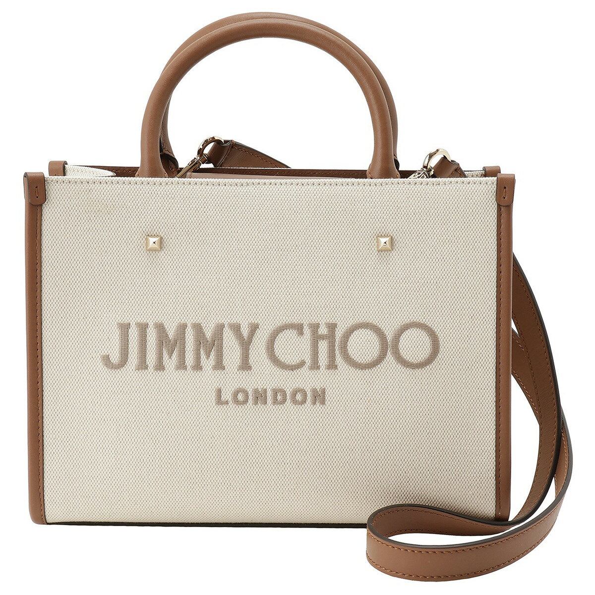 ジミーチュウ JIMMY CHOO バッグ ハンドバッグ トートバッグ 手提げ 2WAY ショルダーバッグ 斜めがけバッグ bbjm00228l VARENNE S TOTE LJJ NATURAL TAUPE DARK TAN LIGHT GOLD レディース ナチュラル+ブラウン