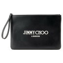 W~[`E JIMMY CHOO obO nh|[` Nb`obO bbjm00229l ZIP POUCH ANR BLACK WHITE SILVER fB[X ubN+zCg