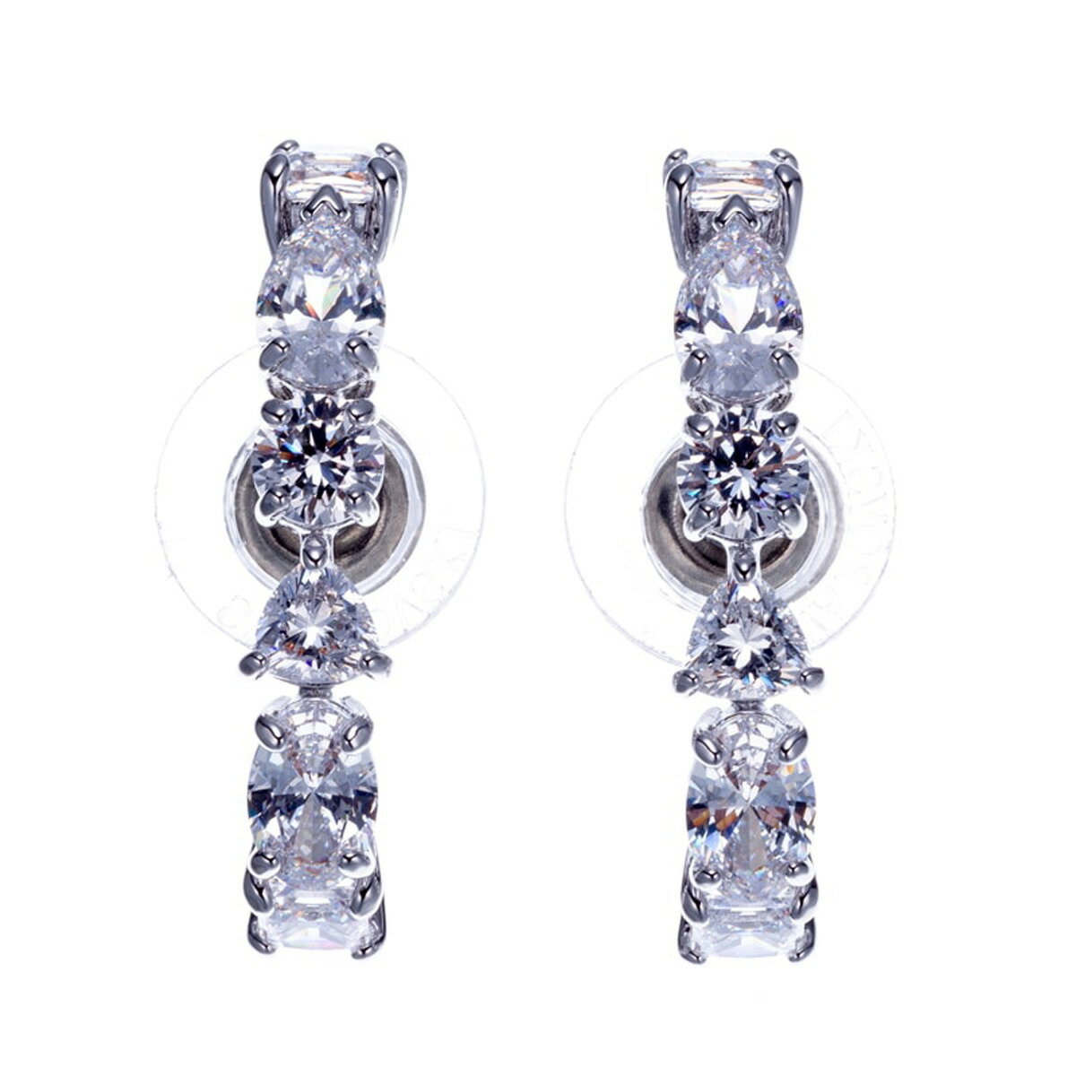 スワロフスキー SWAROVSKI ピアス スタッドピアス アクセサリー 5563322 Tennis Deluxe ear cuffs テニス デラックス シルバー