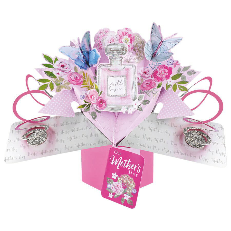 【楽天スーパーSALE対象商品】セカンドネイチャー SECOND NATURE ポップアップカード 母の日 パフューム ボトル 香水 蝶 MPOP021 ピンク...