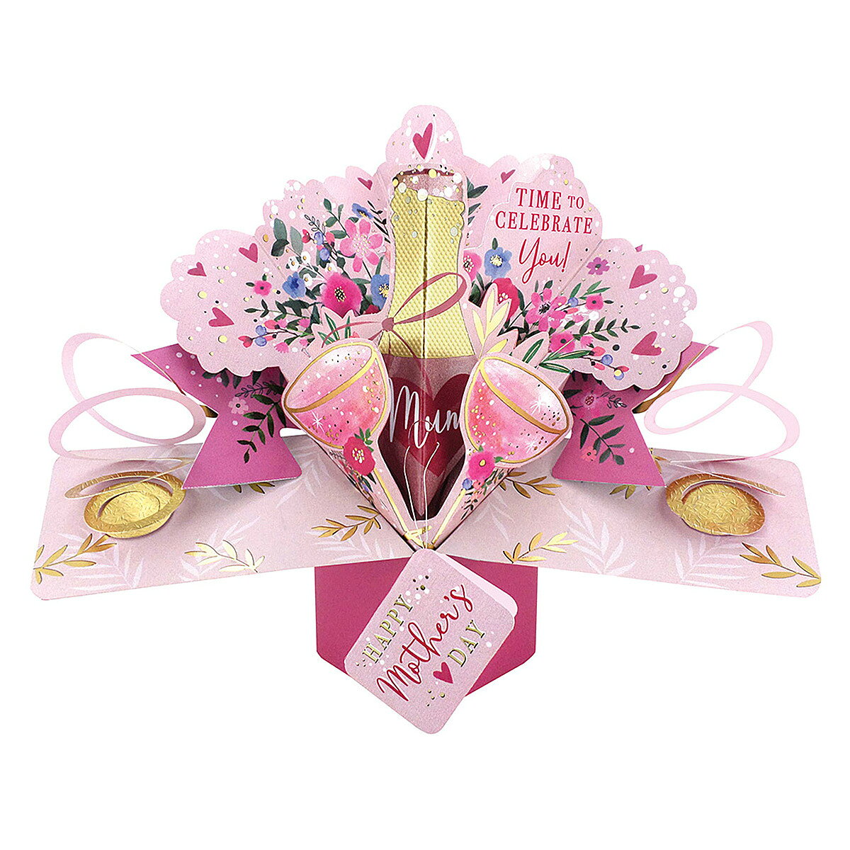 【楽天スーパーSALE対象商品】セカンドネイチャー SECOND NATURE 母の日 ポップアップカード グリーティングカード プロシード ボトル&グラス M...