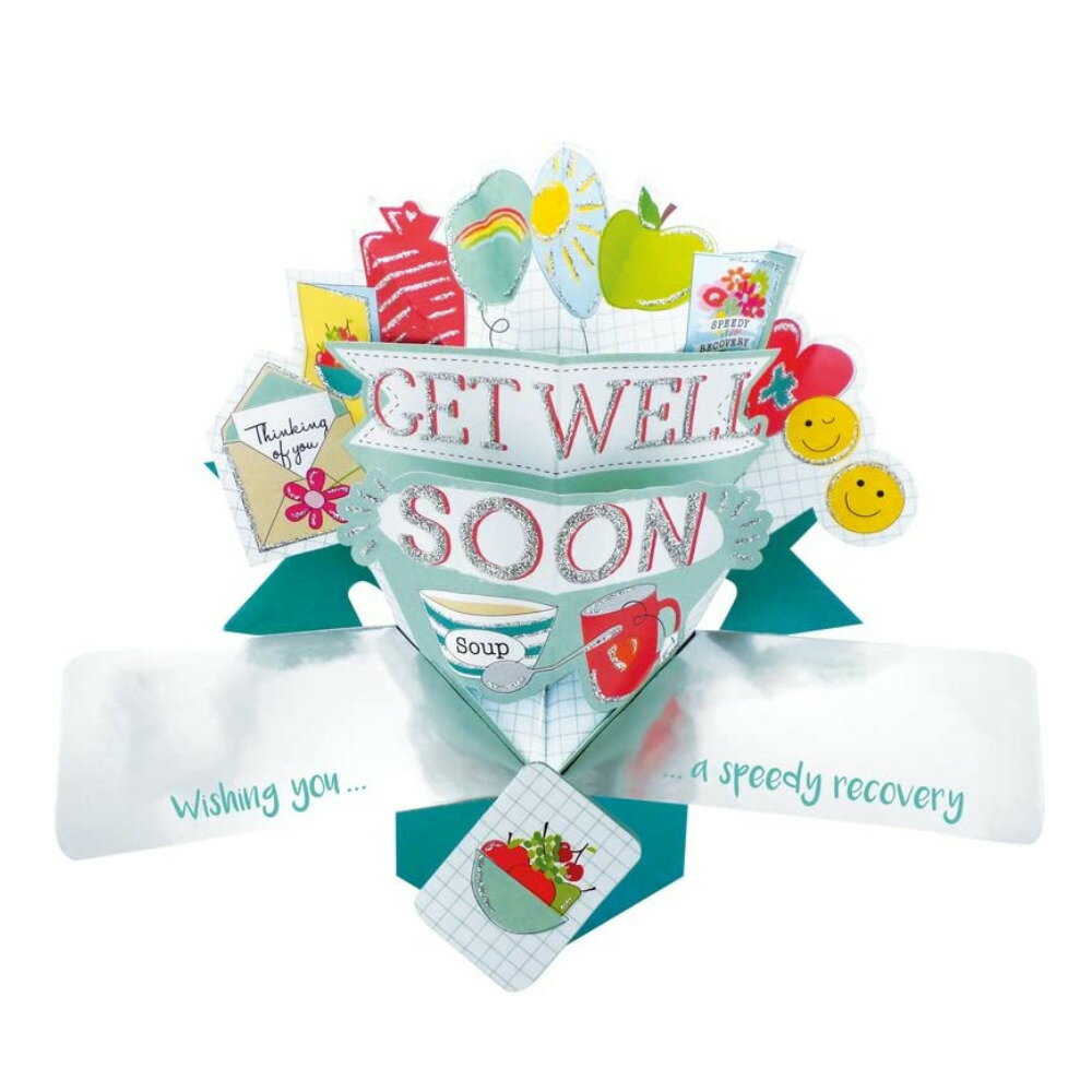 【楽天スーパーSALE対象商品】セカンドネイチャー SECOND NATURE お見舞い ポップアップカード グリーティングカード ゲット ウェル スーン PO...