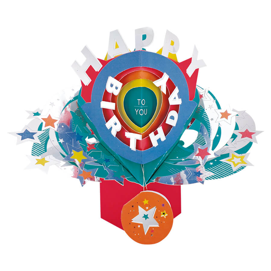 【楽天スーパーSALE対象商品】セカンドネイチャー ポップアップカード ハッピー バースデー トンネル POP184 誕生日 3D 星 スター メッセージカード...