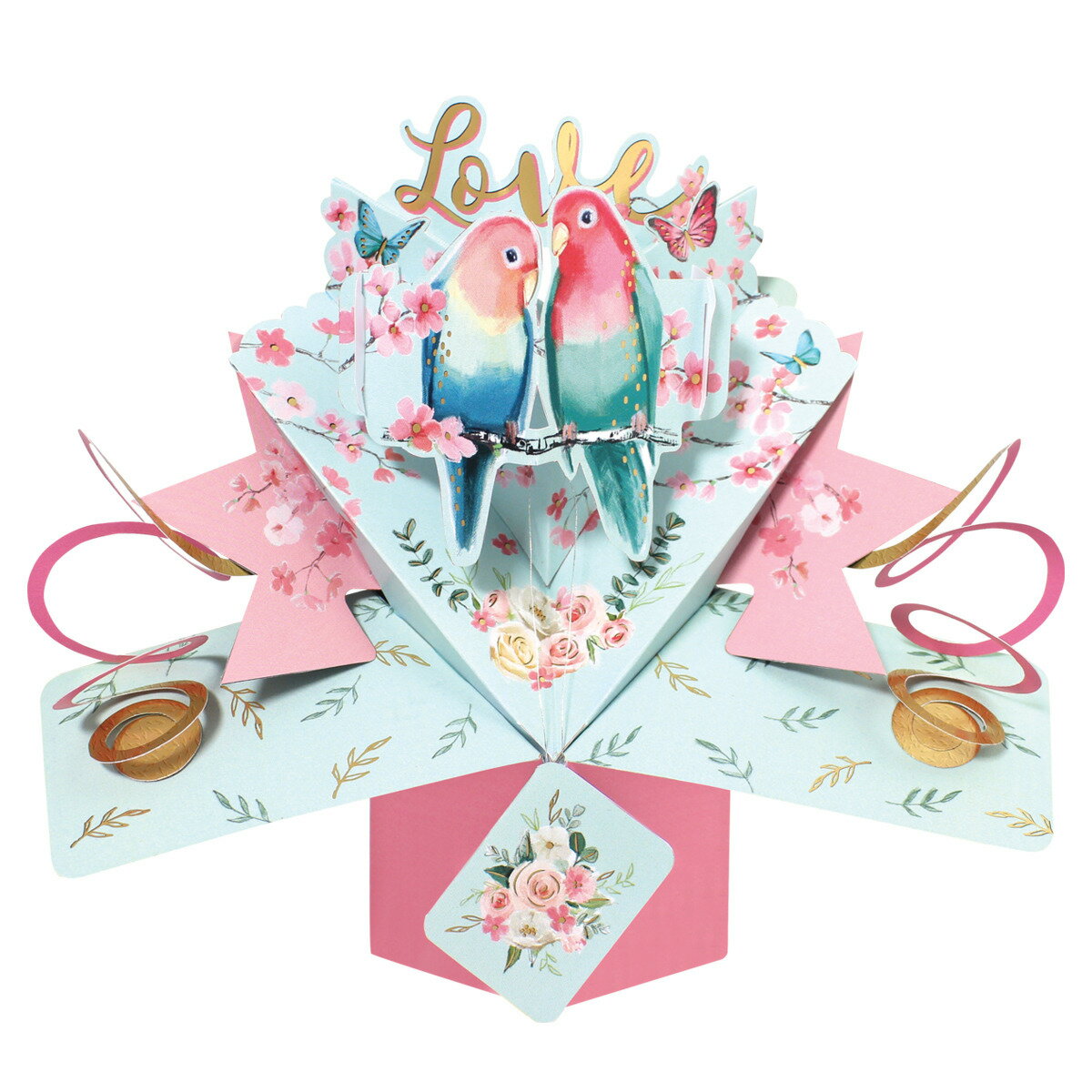 【楽天スーパーSALE対象商品】セカンドネイチャー SECOND NATURE ポップアップカード グリーティングカード ラブバード POP199 LOVE 鳥...