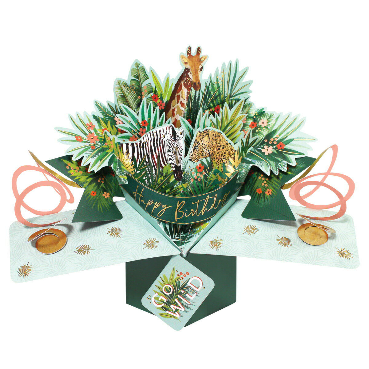 【楽天スーパーSALE対象商品】セカンドネイチャー SECOND NATURE ポップアップカード グリーティングカード ジャングル アニマルズ POP200 ...