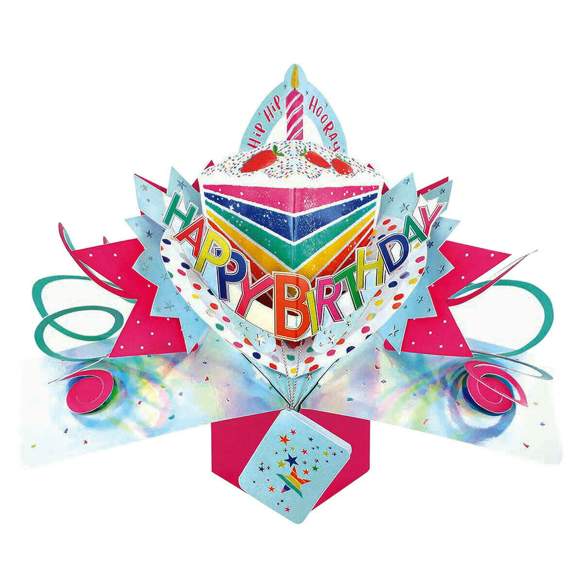 【楽天スーパーSALE対象商品】セカンドネイチャー SECOND NATURE ポップアップカード グリーティングカード レインボーケーキ POP225 HAP...