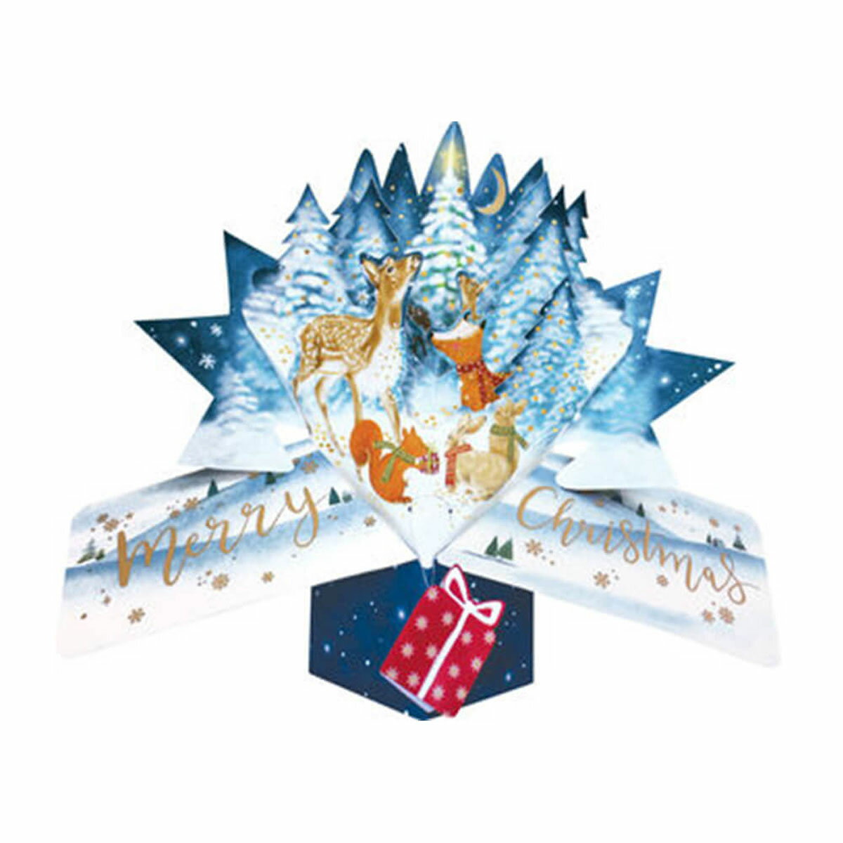 【楽天スーパーSALE対象商品】セカンドネイチャー SECOND NATURE ポップアップカード クリスマスカード ウッドランド アニマルズ XPOP064 ...