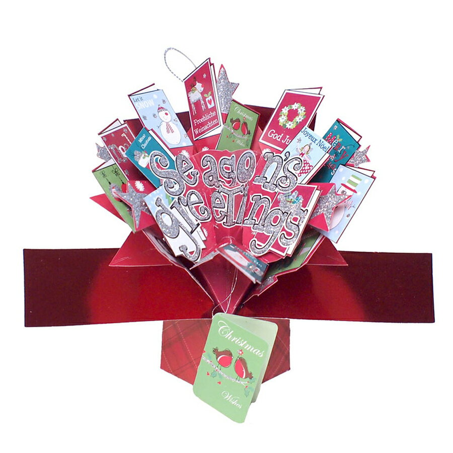 【楽天スーパーSALE対象商品】セカンドネイチャー SECOND NATURE プチポップアップカード カード クリスマス レッド 赤 緑 白 ホワイト クリス...