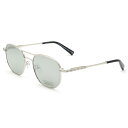 ゼニア ZEGNA サングラス ノーズパッド UVカット アイウェア ウェリントン EZ0093-D/S 18C 54 メンズ シルバー+ライトグレー