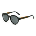 ゼニア ZEGNA サングラス アジアンフィット UVカット アイウェア ボストン EZ0100-F/S 01A 52 メンズ ブラック+キャメル+グレー