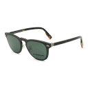 ゼニア ZEGNA サングラス ノーズパッド UVカット アイウェア ウェリントン EZ0106/S 50N 00 メンズ チャコールグレー+ハバナ+グリーン