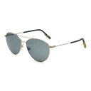 ゼニア ZEGNA サングラス ノーズパッド UVカット アイウェア ティアドロップ EZ0137/S 14X 58 メンズ シルバー+グレー