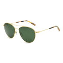ゼニア ZEGNA サングラス 偏光レンズ ノーズパッド UVカット アイウェア ティアドロップ EZ0137/S 30R 58 メンズ ゴールド+グリーン