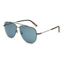 ゼニア ZEGNA サングラス ノーズパッド UVカット アイウェア ティアドロップ EZ0144-D/S 08X 61 メンズ ガンメタル+ブルー