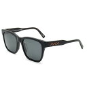 ゼニア ZEGNA サングラス アイウェア EZ0147-D/S 01A 57 ウェリントン型 スクエア型 メンズ レディース ユニセックス ブラック+グレー