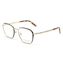 ゼニア ZEGNA メガネ 眼鏡 フレームのみ アジアンフィット EZ5210-D/V 030 52 ウェリントン型 メンズ ゴールド+マットブラック