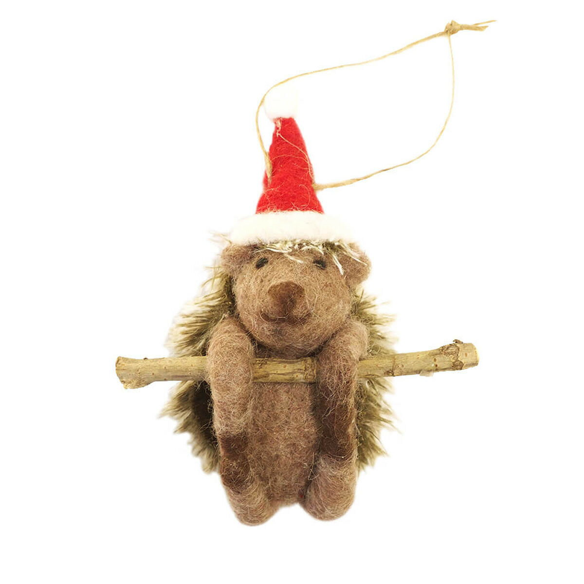 田畑 tabata オーナメント 飾り B00871 フェルトオーナメント ヘッジホッグ サンタ サーカス クリスマス クリスマスツリー ハリネズミ 動物のサムネイル