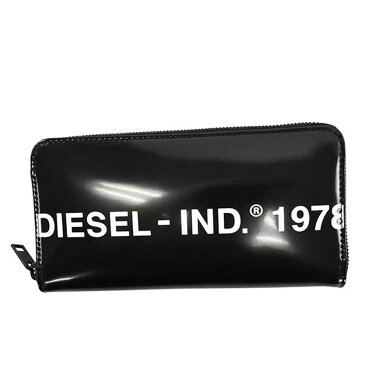 ディーゼル DIESEL 財布 X07052 PS679 T8013 24 ZIP 小銭入れ付き ラウンドファスナー長財布 BLACK ブラック＋ホワイト