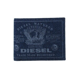 ディーゼル DIESEL 財布 X07728 P1730 H8457 HIRESH S 小銭れ付き 二つ折り財布 デニム BLUE JEANS デニムブルー系