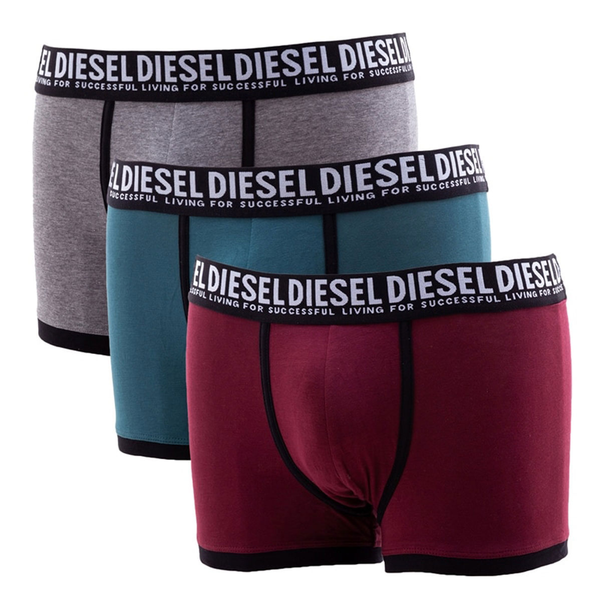 ディーゼル ディーゼル DIESEL ボクサーパンツ 3点セット A00897 0PAZU E5198 BOXER BRIEFS 3PCS PACK パンツ メンズ 下着 S M L XL レッド系＋グリーン系＋グレー