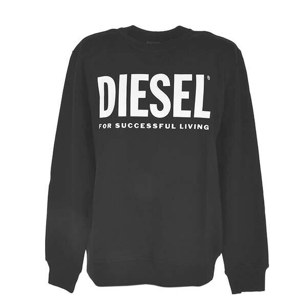 ディーゼル DIESEL メンズ トレーナー A02864 9XX 0BAWT アウター ロゴ プルオーバー 長袖 BLACK ブラック S M L XL