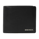 ディーゼル DIESEL 二つ折り財布 X06757 P3043 H6158 HIRESH S THESTARTER 小銭入れ付き 二つ折り 財布 メンズ ブラック＋ブルー