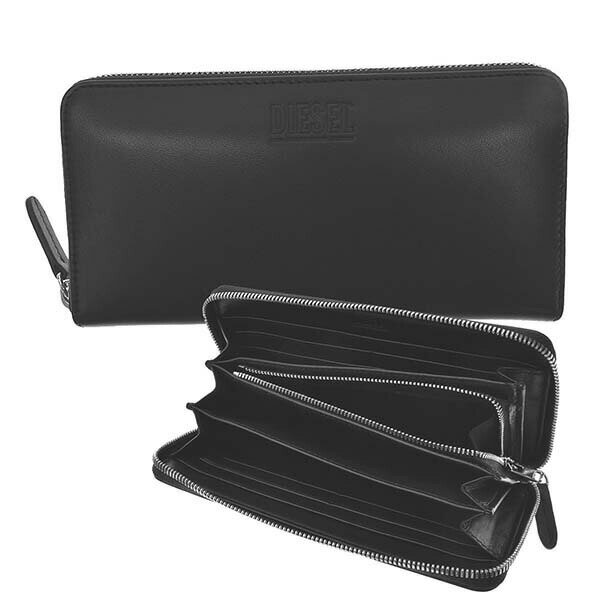 ディーゼル 長財布（メンズ） ディーゼル DIESEL 長財布 X07751 T8013 PR818 24 ZIP WALLET 小銭入れ付 ラウンドファスナー長財布 BLACK ブラック