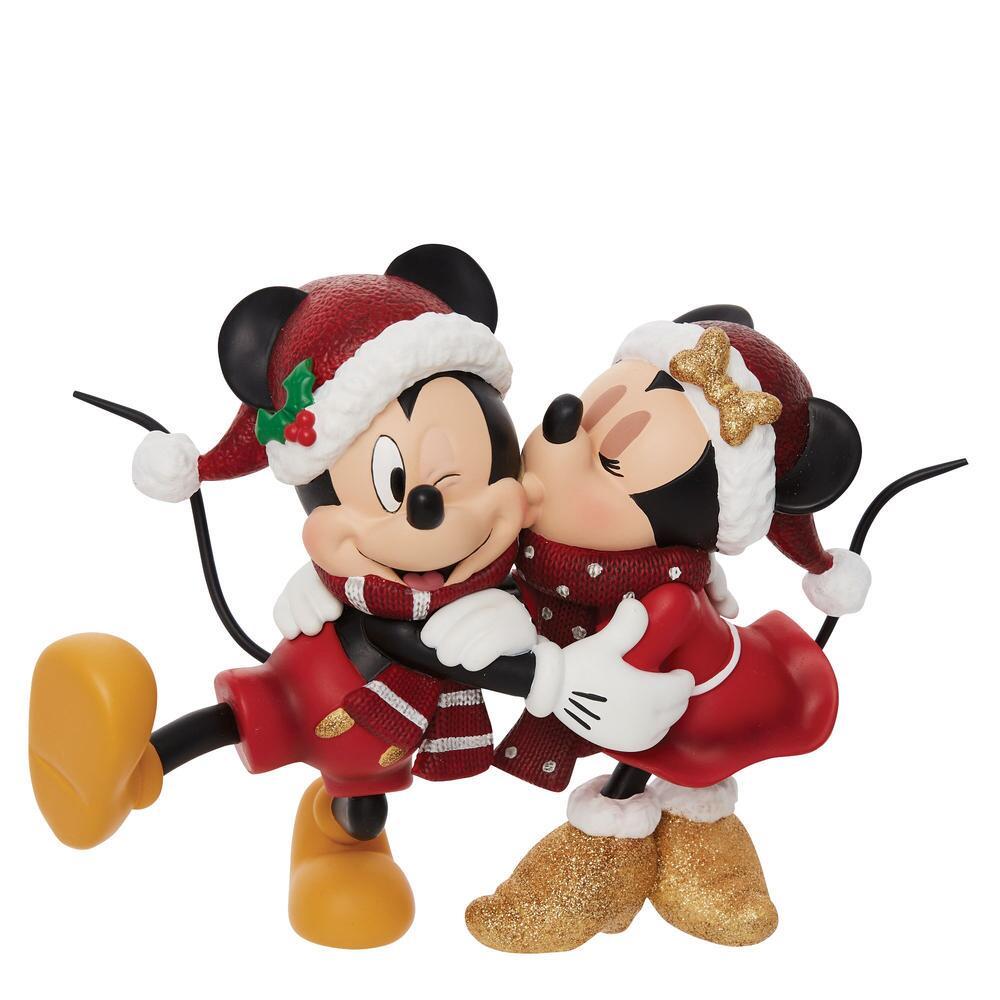 エネスコ enesco ディズニーショーケース Disney Showcase ミッキー＆ミニー ホリデー クリスマス フィギュア 置物 人形 6010733 インテリア サンタクロース